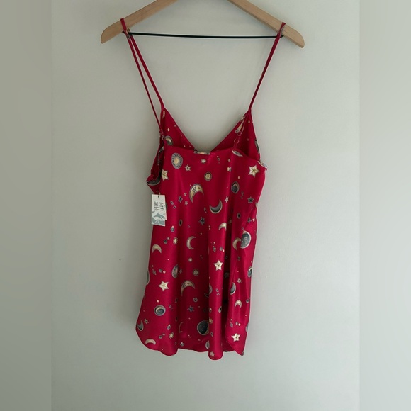 Valentine’s Day Red Celestial Slip Dress Sexy Lingerie Nightdress Size Medium - Picture 6 of 8